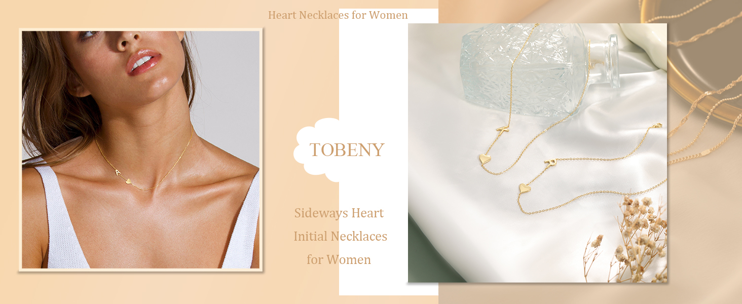Dainty Heart Letter Choker Necklace