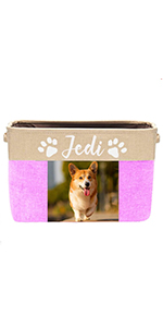 Personalized Dog Toy Storage Basket Bin
