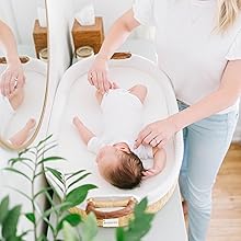 changing basket, change table, change pad, design dua, handwoven baby basket