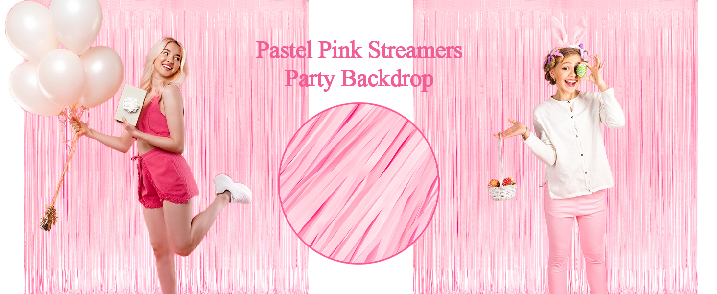 Pastel Pink streamers