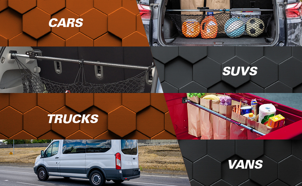 Fits more vehicles: Cars, SUVs, Trucks, vans