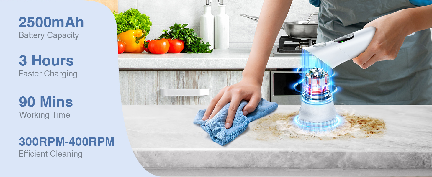 Electric dish scrubber