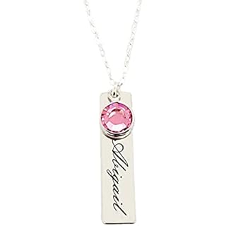 Birthstone Necklace for Mom For Grandma Family Kids Name Customizable Personalized Engraved Name Necklace Gift for Women Jewelry CG500N