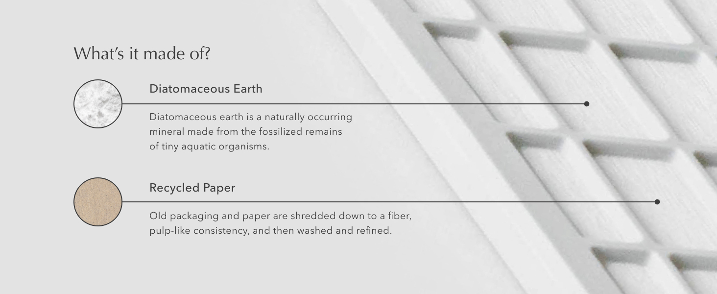 natural mineral recycled paper dish pad