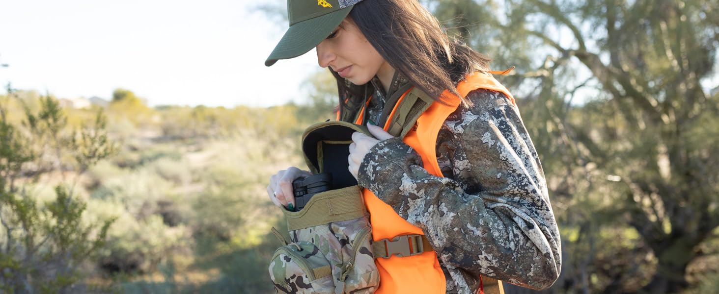 Binocular harness chest pack