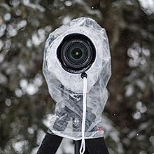 The Rainsleeve can be used on cameras mounted on tripods or attached to OP/TECH USA neck straps