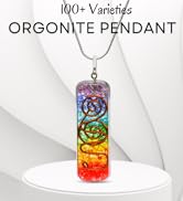 healing crystal orgone pendant