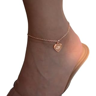 Initial Anklet16K Plated Gold Rose Gold Silver Dainty Personalized Charm Christmas Birthday Bridesmaid Personalized gift