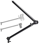 Fomito 48 inch/122cm Super Articulating Magic Arm Light Stand Extender 2 Section Separable Bracke...