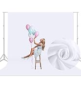 10x10 FT White Backdrop Background for Photography, Large Pure White Photo Backdrop Curtain Drape...