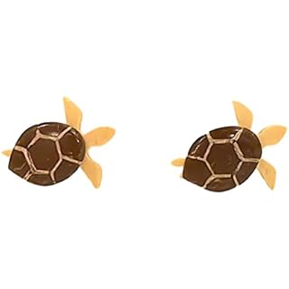 Sea turtle Stud earrings, Handcrafted coconut shell earrings, Gifts for your loved one, Lightweight Fun Earrings