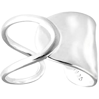 925 Sterling Silver Wide Ring, Perfect Gift for Women and Teen Girls, Adjustable, Handmade 925 Sterling Silver Wide Band Ring by Dominerva