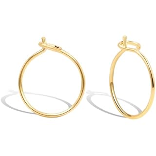 14K Gold Small Huggie Hoop Earrings for Women Girls, Handmade Tiny Thin Gold Hoops