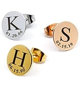 Initial Personalized Earrings Custom Jewelry Gift For Mom Birthday Gift Idea Name Earrings Handma...