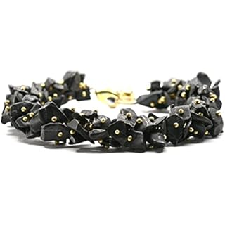 Shungite Bracelet for Protection, Real Crystal Chip Bracelet - Adjustable Crystal Bracelet for Men Women Kids Unisex Bracelet Pulseras Para Hombres Mujer Stocking Stuffer (Fuse Chips Bracelet, Russia)