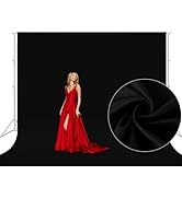 10x10 FT Black Backdrop Background for Photography, Large Black Photo Backdrop Curtain Drapes, Hi...