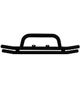 Rampage Double Tube Front Bumper with Hoop | Steel, Black | 86620 | Fits 2007 - 2018 Jeep Wrangle...