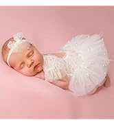 M&G House White/Pink Lace Newborn Photography Outfits Girl Newborn Photography Props Newborn Girl...