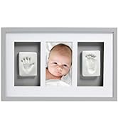 Pearhead Babyprints Newborn Baby Handprint and Footprint Deluxe Wall Photo Frame and Impression K...