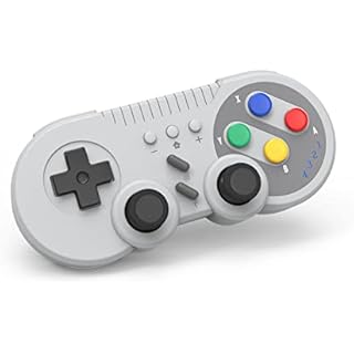 Cenxaki Switch Controller for Nintendo Switch, Wireless Switch Gamepad Compatiable for NS/Switch OLED/Windows PC Classic SNES Style Controller with Motion Control/Vibration/Turbo/Wakeup - Gray