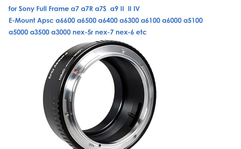 Fotasy Canon FD lens to Sony E Mount / FE Mount Adapter