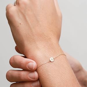 Initial Charm Bracelet for Women 18K Gold18K Gold