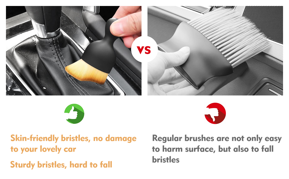 automotive interior dusting brush