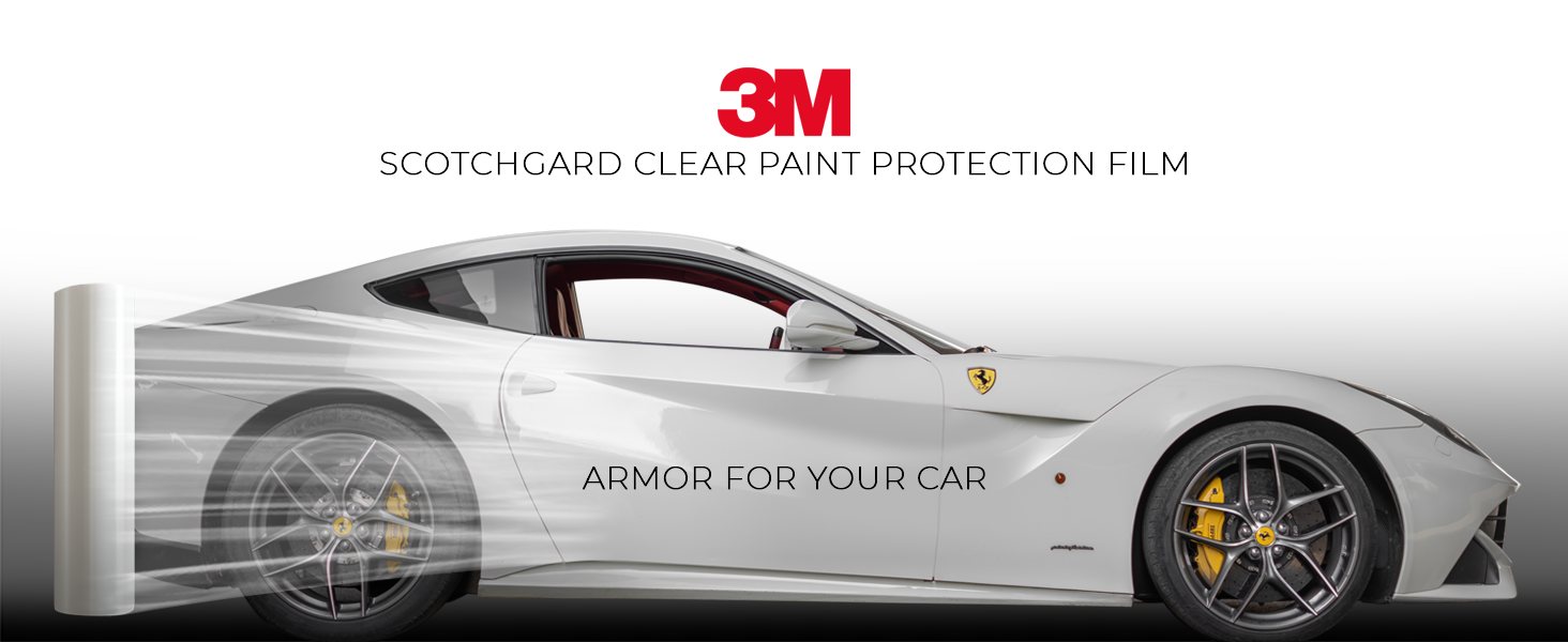 3M Scotchgard Clear Paint Protection Film cut to any size and shape required, transparent top-coat