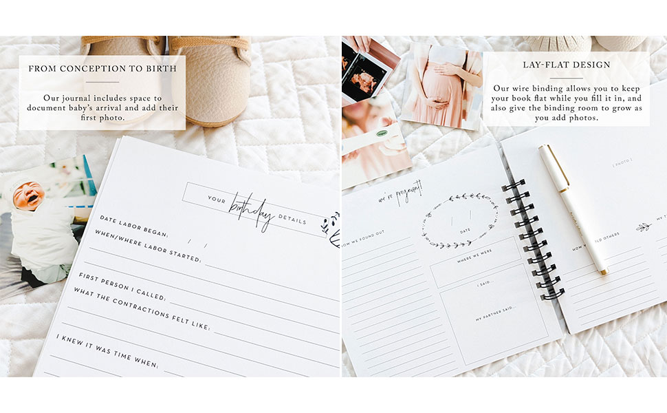 Minimalist Pregnancy Baby Keepsake Journal