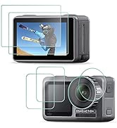 [2 Pack] Tempered Glass Screen Protector Film for DJI OSMO Action Camera | 2PCS Front and Back Sc...