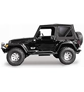 Rampage Complete Soft Top | Vinyl, Black Diamond Color, includes Frame & Hardware | 68735 | Fits ...