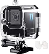 FitStill Waterproof Case for Go Pro Hero 11 Balck Mini Action Camera,60M/196FT Diving Protective ...