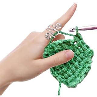(Silver) Handmade Crochet Tension Ring For Finger, Left Handed, Right Handed Zig Zag Ring, Yarn Tension Ring For Crochet, Crochet Gifts For Crocheters, Birthday Gift For Crochet Lovers, (Size 7-10)