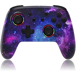 NexiGo Wireless Controller (No Deadzone) for Switch/Switch Lite/OLED, Bluetooth Controllers for Nintendo Switch with Vibration, Motion, Turbo and LED Light (Cosmic Nebula)