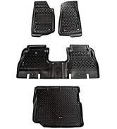 Rugged Ridge 12988.05 Floor Liner, Front/Rear/Cargo; Black, 2018-2020 Jeep Wrangler JL 4 Dr