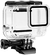 FitStill Waterproof Housing Case Only for Go Pro Hero 7 White & Silver, Protective 45m Underwater...