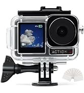 FitStill Waterproof Case for DJI Osmo Action 4 Action 3 Camera,50M/164FT Deep Diving Housing Scub...