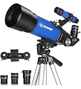 Celticbird Telescopes for Kids Beginners, 70mm Aperture 400mm Astronomical Refracting Telescope f...