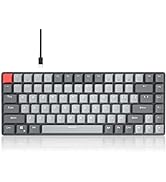 84 Keys Mechanical Gaming Keyboard, Compact Gray Gaming Keyboard with Linear Red Switches, Wired ...