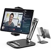 ULANZI Tablet Stand Holder, VIJIM P001 Desktop Phone Mount Stand with 2 Adjustable Arm and 360° R...