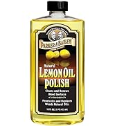 PARKER & BAILEY LEMON OIL POLISH - Natural Lemon Scented Wood Cleaner & Furniture Polish, Cleans,...