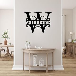 Custom Metal Signs | Metal Name Sign | Split Letter Monogram Wall Decor | Metal Wall Art | Metal Wall Art Last Name Sign | Family Name Sign | Personalized Wedding Gift
