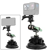 FiTSTILL Suction Cup Mount Perfect Compatible for Go Pro Max Mini Hero 11 10 9 8 7 6 5 DJI,Pocket...