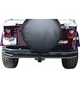 Rampage Double Tube Rear Bumper with Hitch Receiver | Steel, Black | 7648 | Fits 1976 - 2006 Jeep...