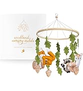 First Landings Woodland Baby Mobile for Crib - Baby Nursery Mobiles - Woodland Nursery Decor Them...
