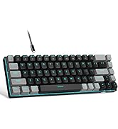 Portable 60% Mechanical Gaming Keyboard, MageGee MK-Box LED Backlit Compact 68 Keys Mini Wired Of...