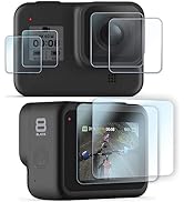 [6 PCS] FitStill Screen Protector for GoPro Hero 8 Black, Ultra Clear Tempered Glass Screen Prote...