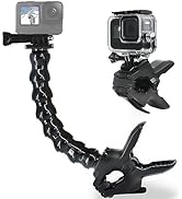 FiTSTILL Jaws Flex Clamp Mount with Adjustable Gooseneck 8-Section Compatible with Go Pro Hero 12...