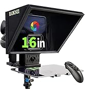 ILOKNZI 16 inch Large Liftable Teleprompter with Remote, Metal Tablet Teleprompters for iPad with...