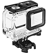FitStill Double Lock Waterproof Housing for Go Pro Hero 2018/7/6/5 Black, Protective 45m Underwat...